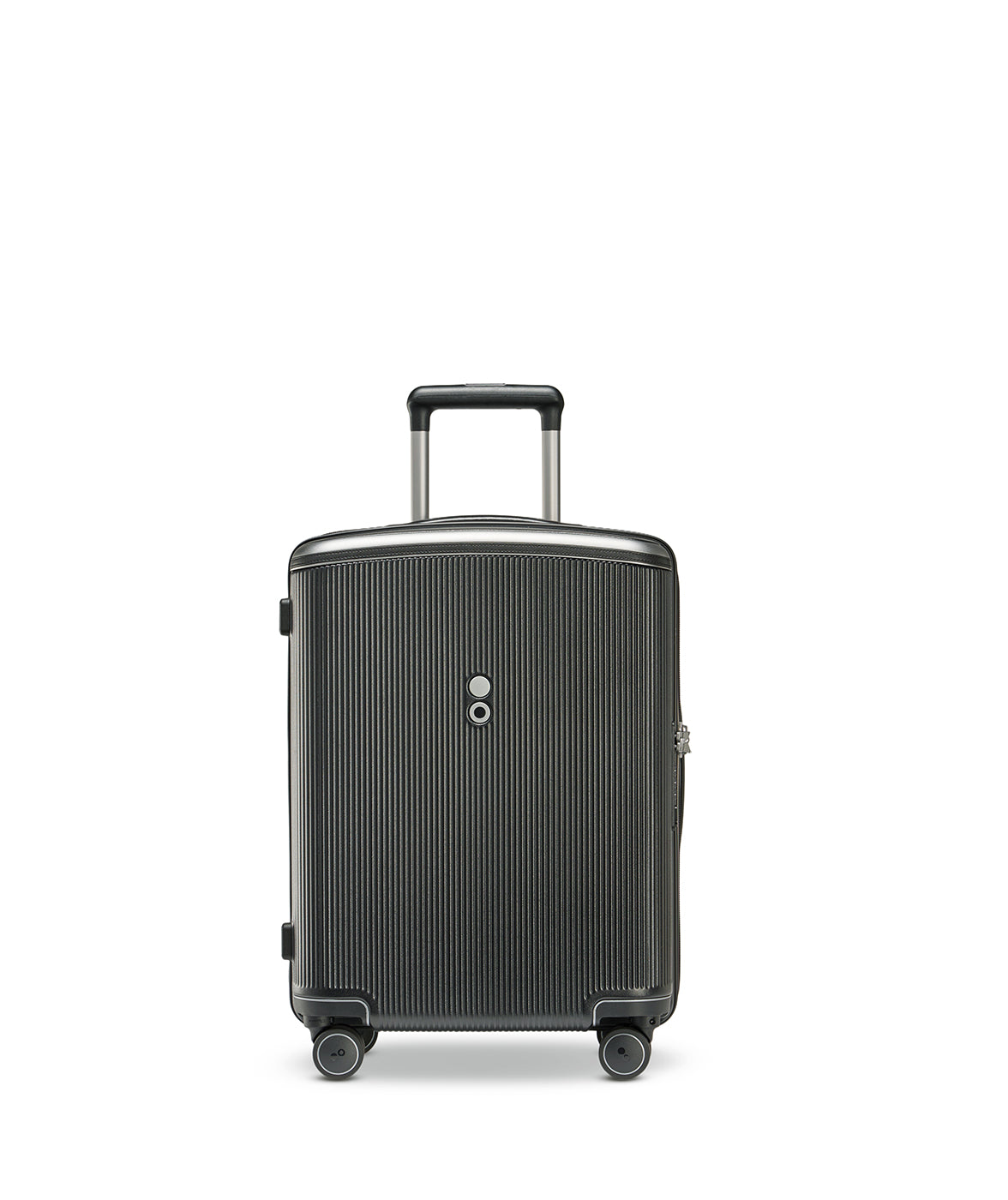 Echolac Dynasty VLX hardside suitcase in Earth Black, Cabin size (55 cm), front view