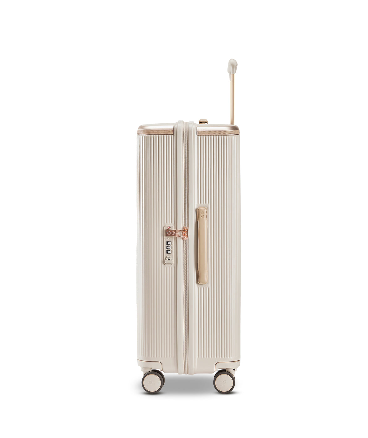 Echolac Dynasty VLX hardside suitcase in Almond White, Large size (75 cm), back view
