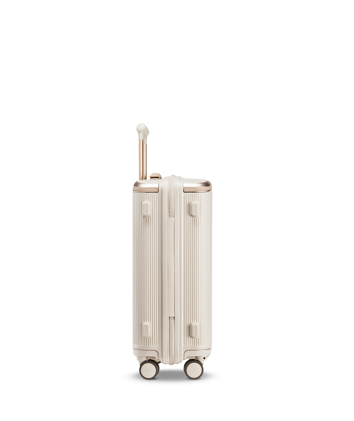 Echolac Dynasty VLX hardside suitcase in Almond White, Cabin size (55 cm), side view