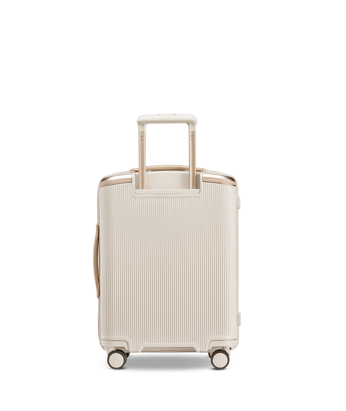 Echolac Dynasty VLX hardside suitcase in Almond White, Cabin size (55 cm), front view