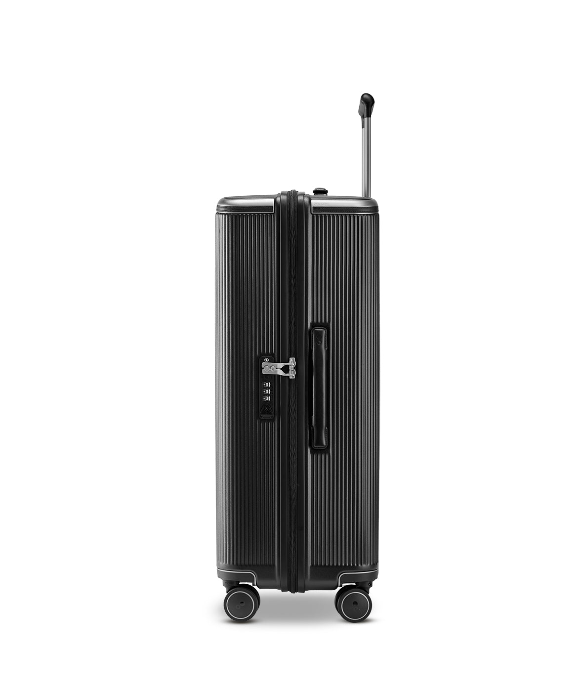 Echolac Dynasty VLX hardside suitcase in Earth Black, Large size (75 cm), side view