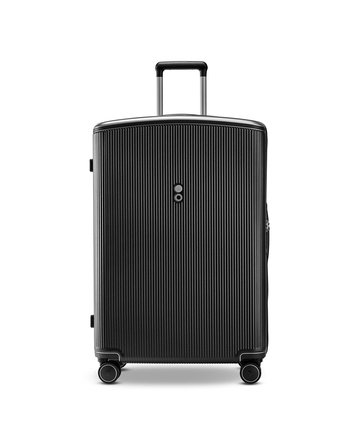 Echolac Dynasty VLX hardside suitcase in Earth Black, Large size (75 cm), front view