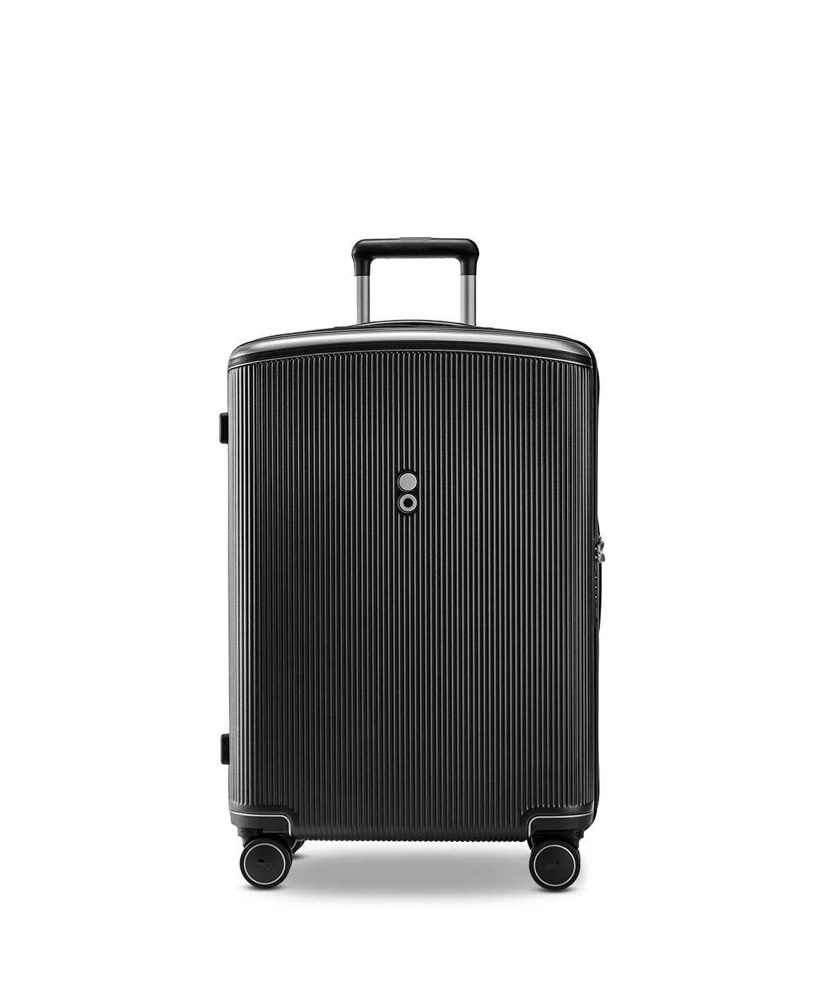 Echolac Dynasty VLX hardside suitcase in Earth Black, Medium size (64 cm), front view