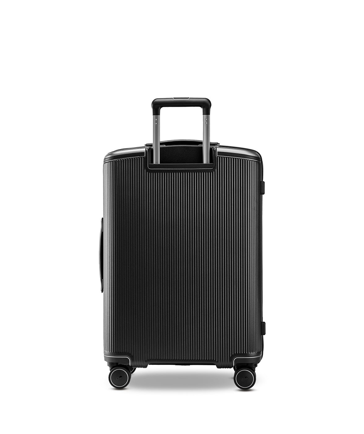 Echolac Dynasty VLX hardside suitcase in Earth Black, Medium size (64 cm), back view