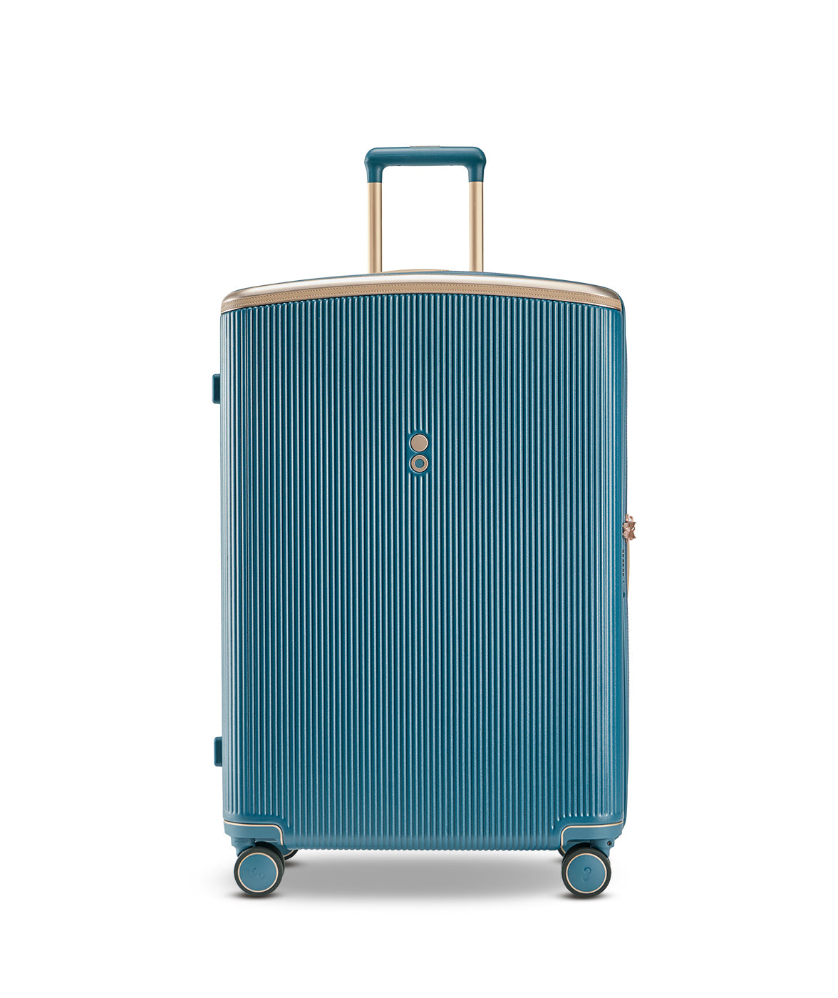 Echolac Dynasty VLX hardside suitcase in Ocean Indigo, Large size (75 cm), front view