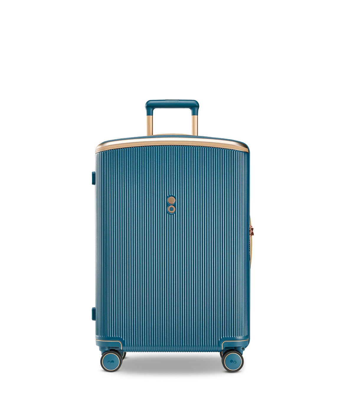 Echolac Dynasty VLX hardside suitcase in Ocean Indigo, Medium size (64 cm), front view