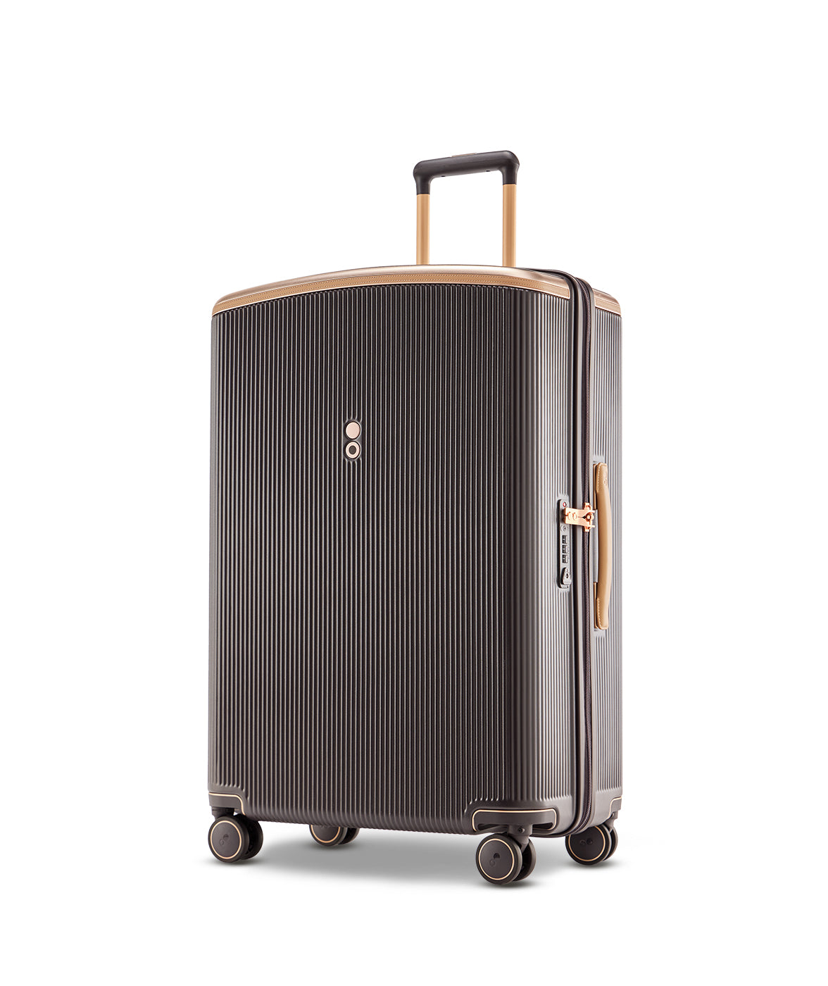 Echolac Dynasty VLX hardside suitcase in Dark Chocolate, Large size (75 cm), 3/4 angle view