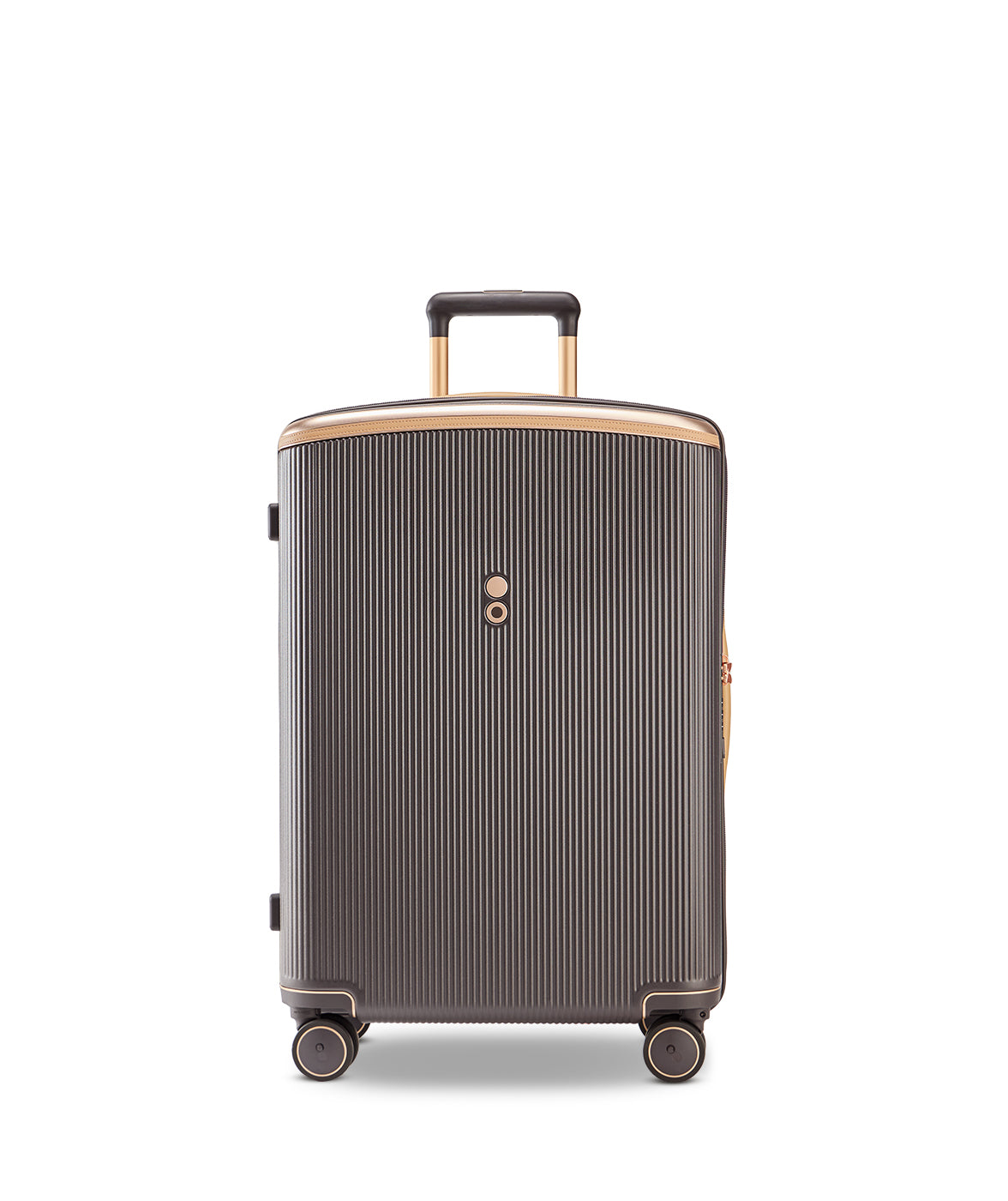 Echolac Dynasty VLX hardside suitcase in Dark Chocolate, Medium size (64 cm), front view
