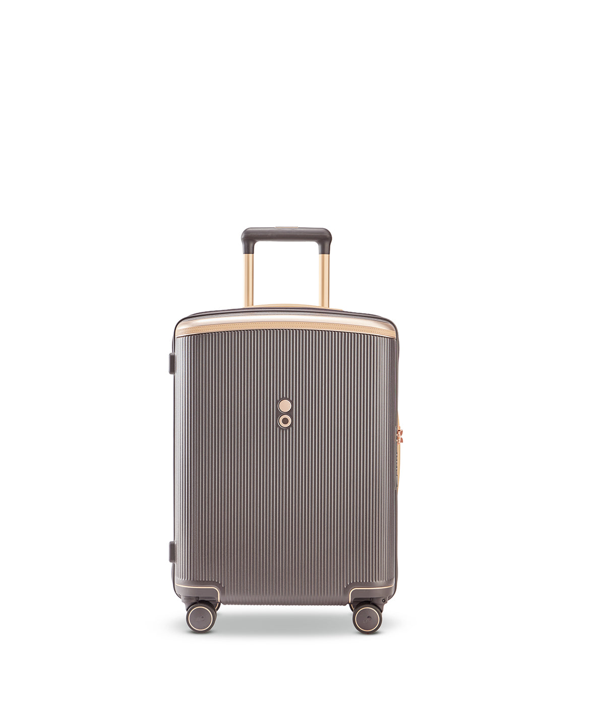 Echolac Dynasty VLX hardside suitcase in Dark Chocolate, Cabin size (55 cm), 3/4 angle view