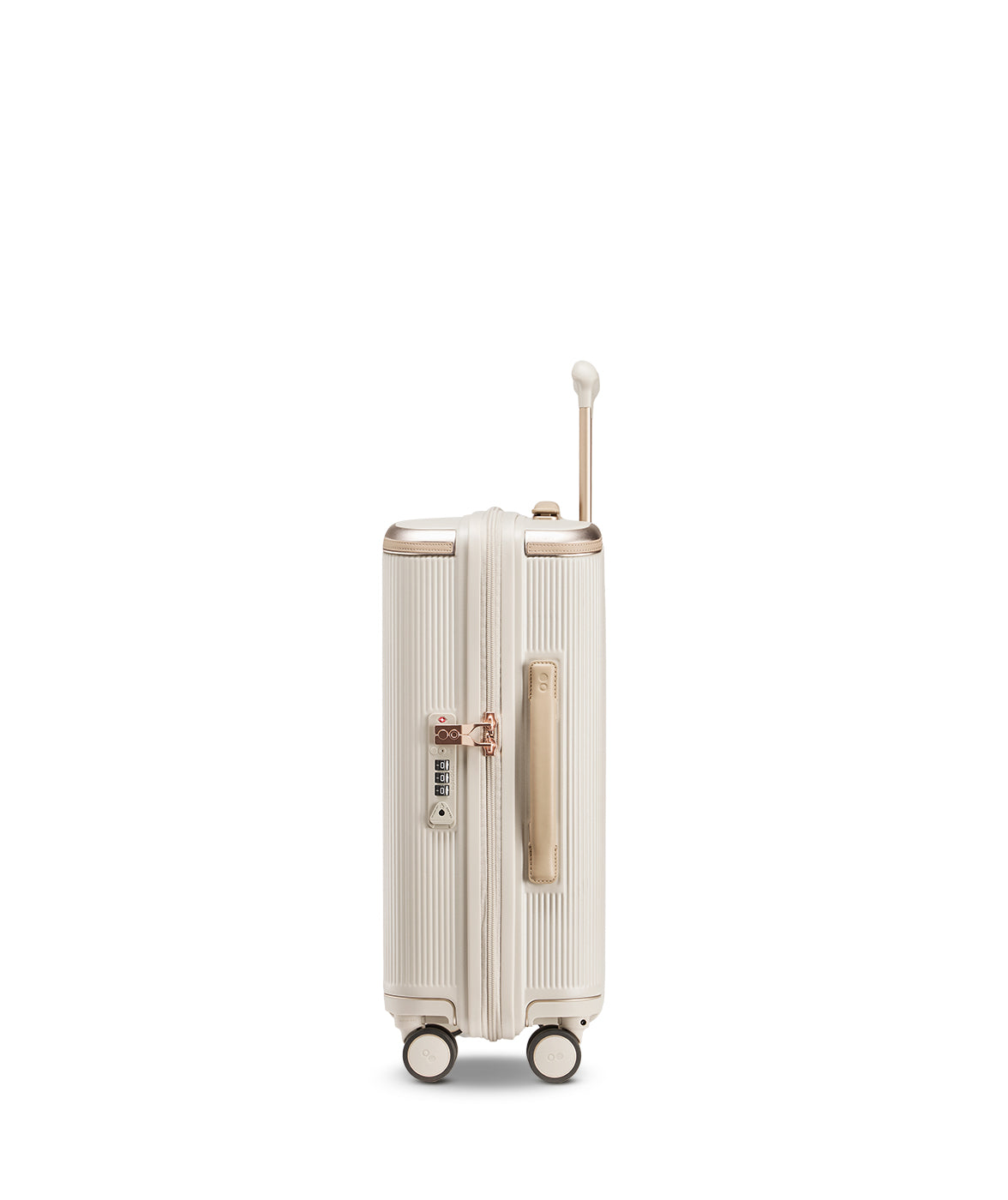Echolac Dynasty VLX hardside suitcase in Almond White, Cabin size (55 cm), back view